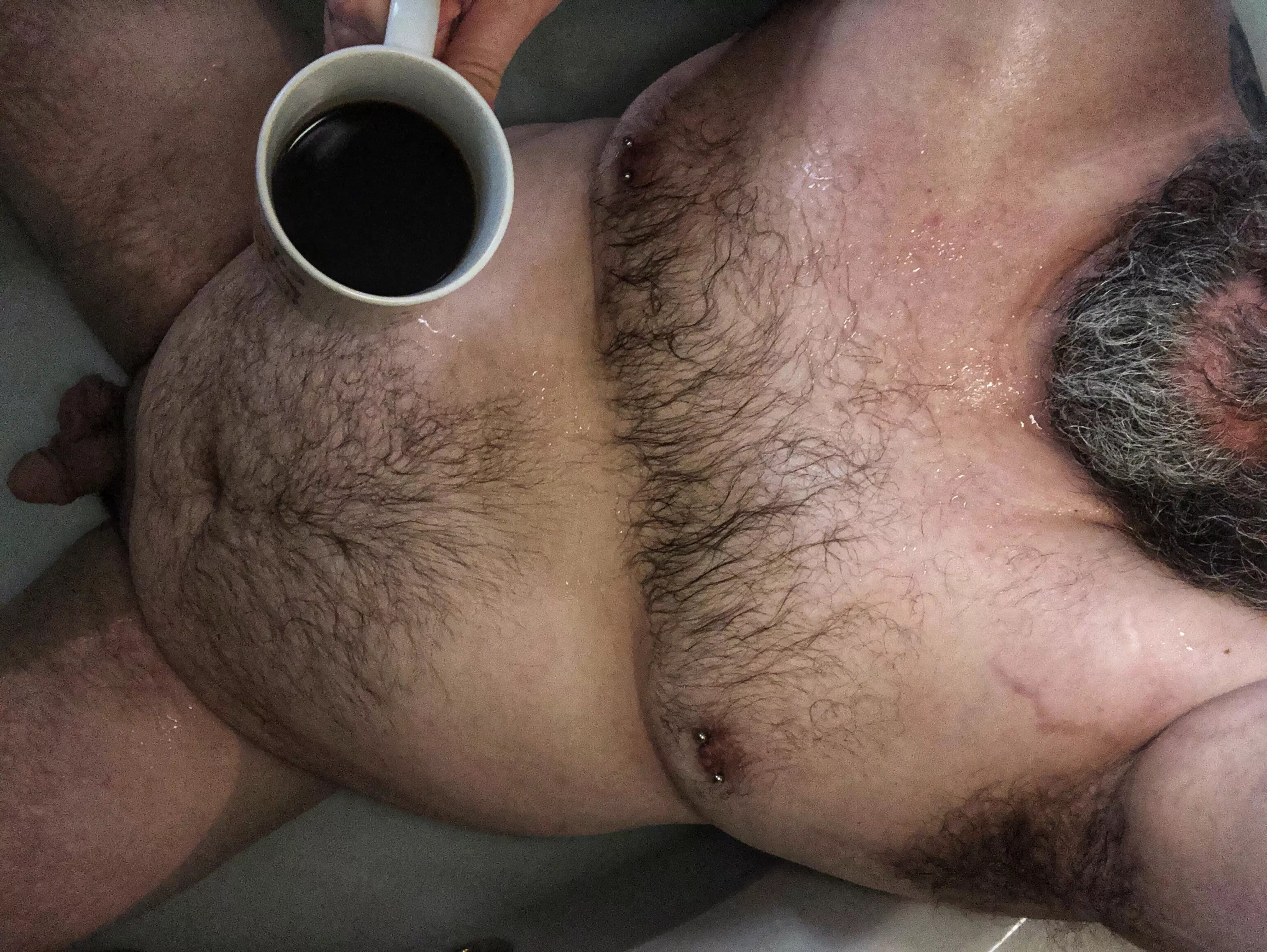 I love to take a bath and have a cup of coffee on the weekends. Super relaxing.