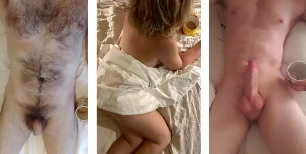 Invited u/girthyukguy to join me and u/bdtd in bed.... for some reason I became invisible!! #sizequeen 🍆🍆🤣🤣