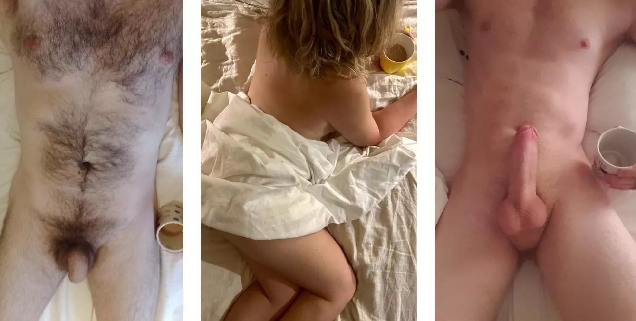 Invited u/girthyukguy to join me and u/bdtd in bed.... for some reason I became invisible!! #sizequeen 🍆🍆🤣🤣