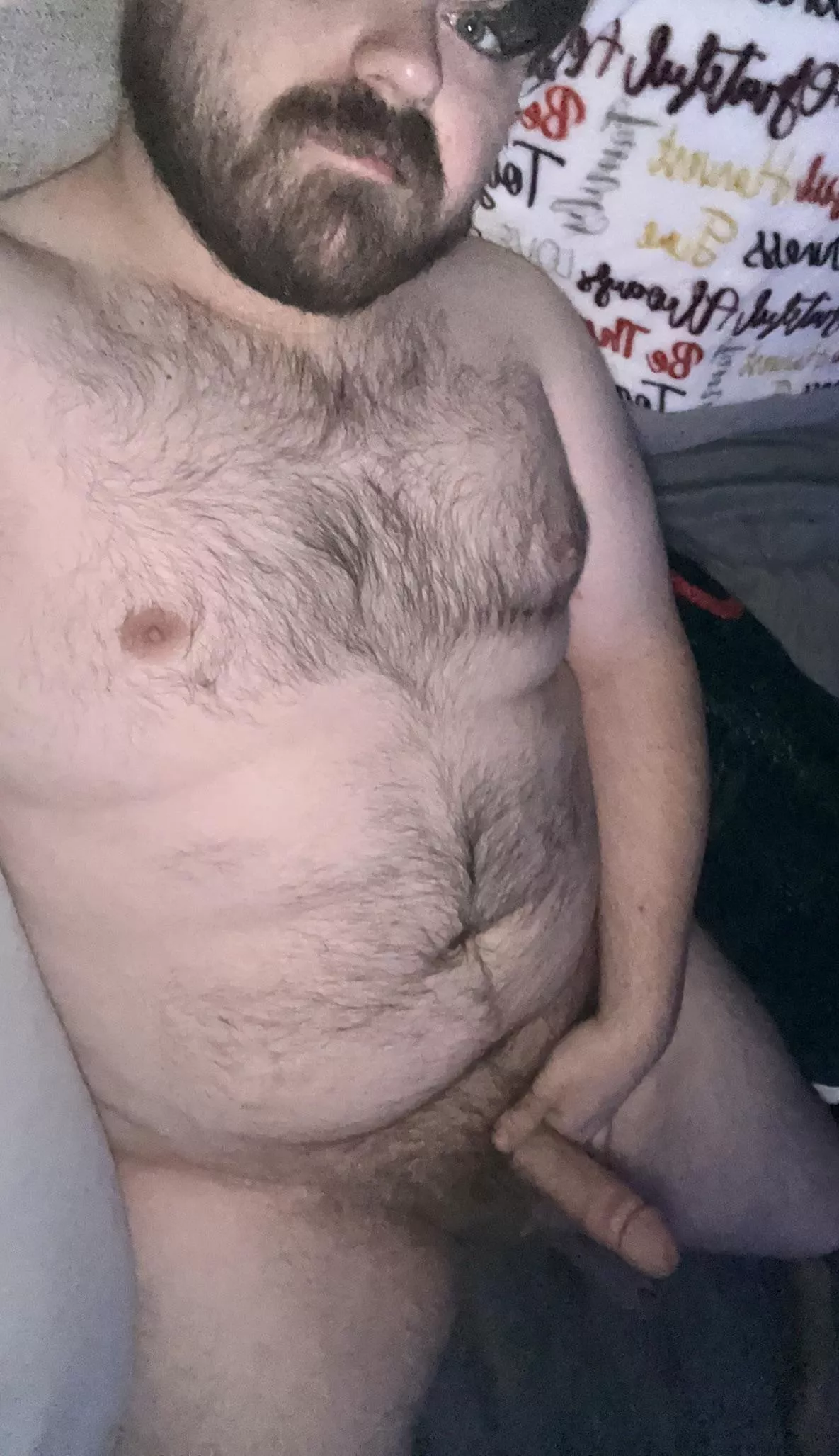 Just a boy, the beard and his boner.