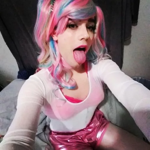 Looking like a silly sissy