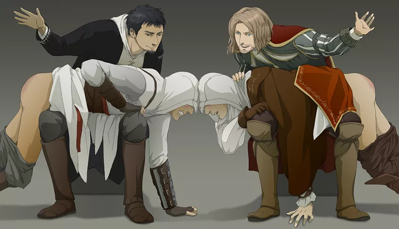 Naughty-naughty! Spanking time! Assassin Creed