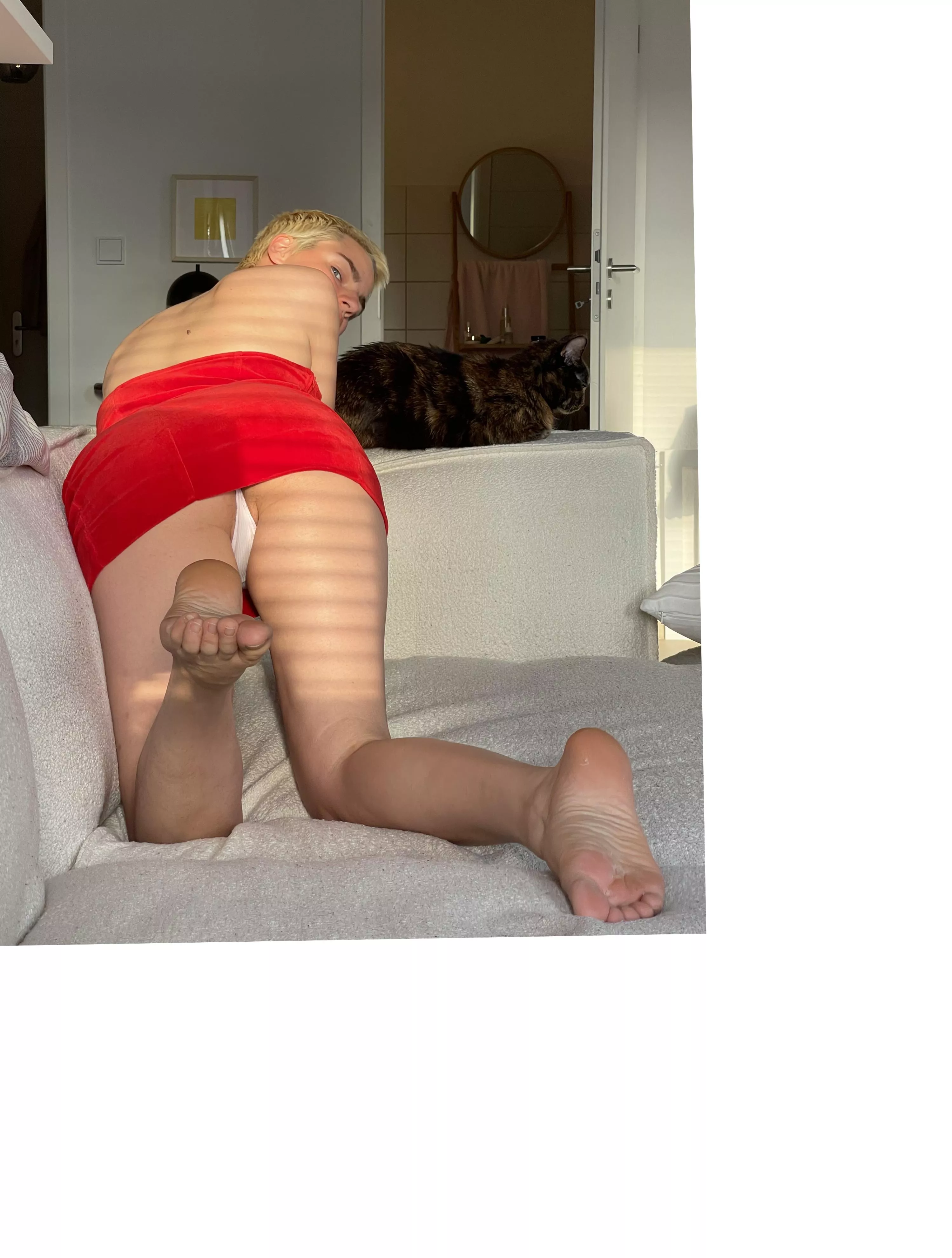 Playing with my feet, do you like?