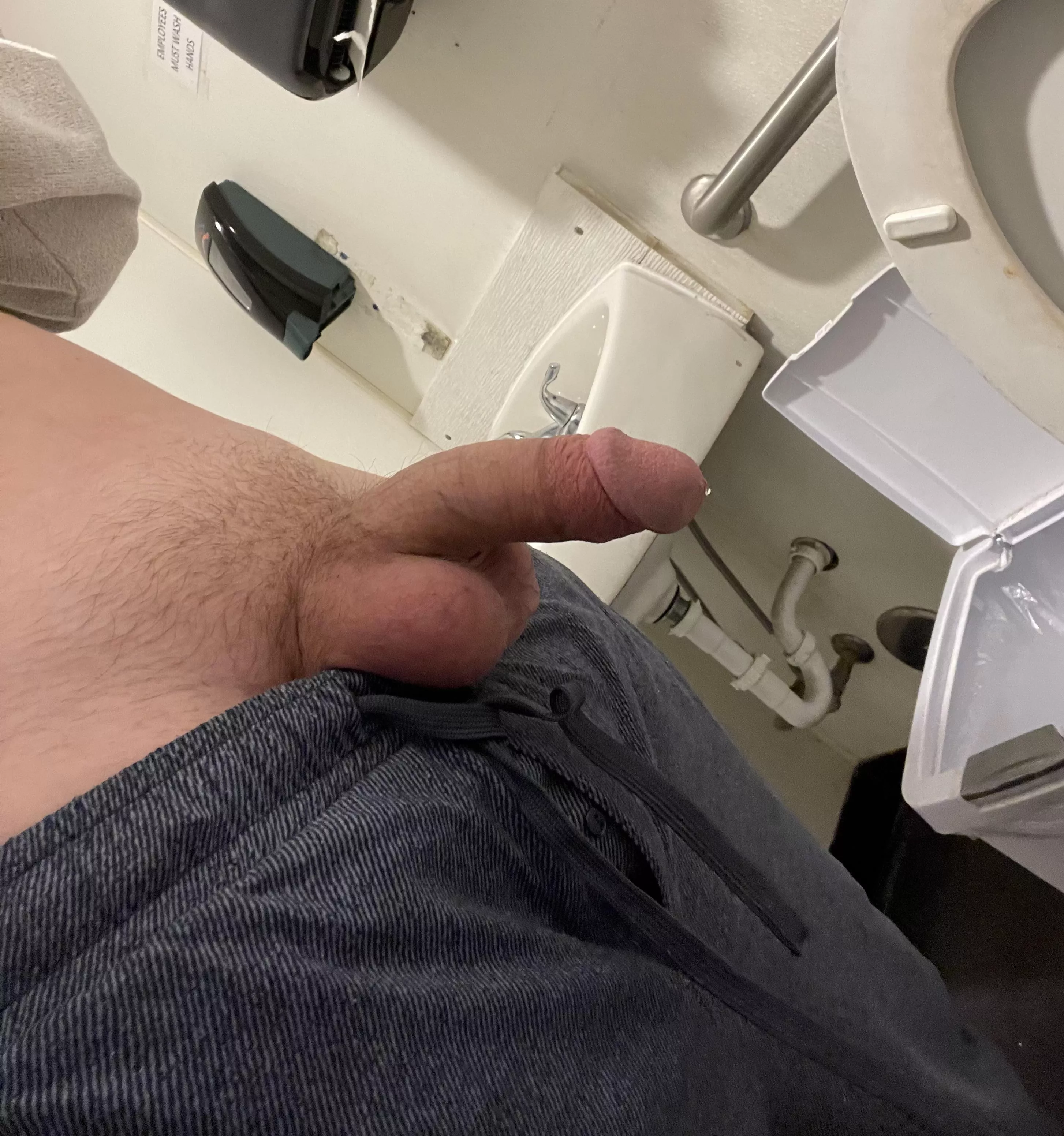Waiting in the bathroom ;)