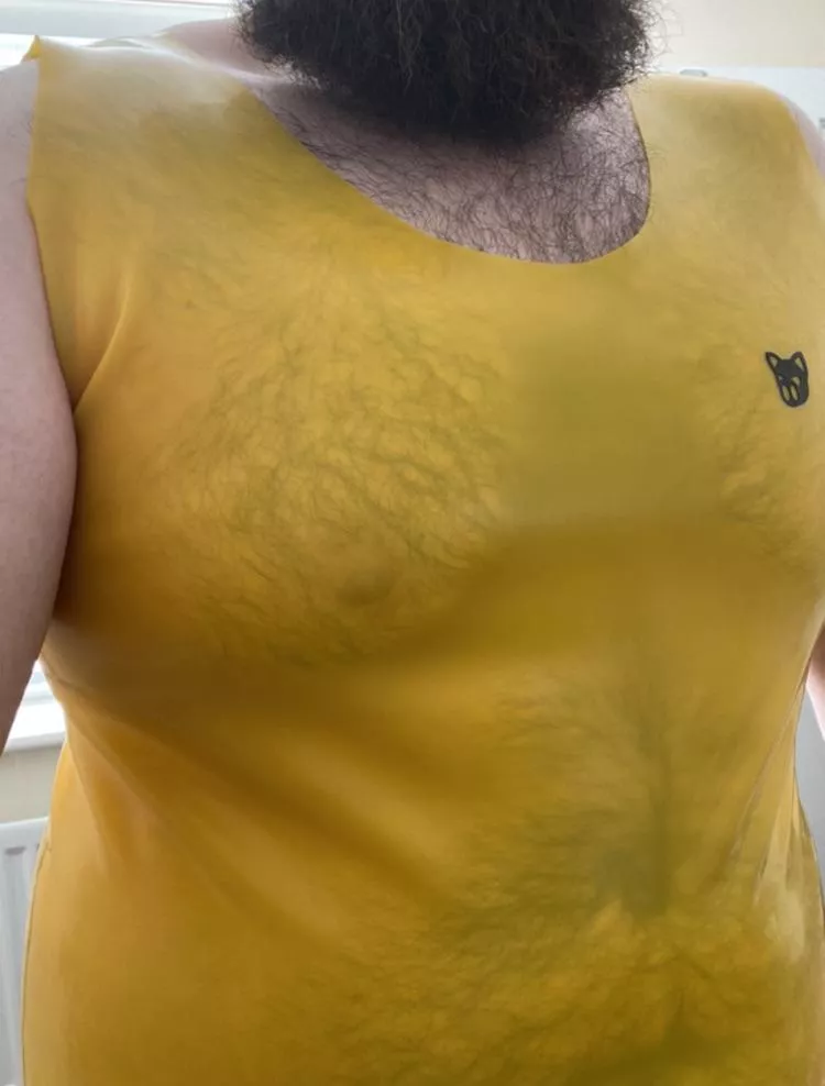 27. An Older pic in my rubber vest with my longer beard. What do you think?