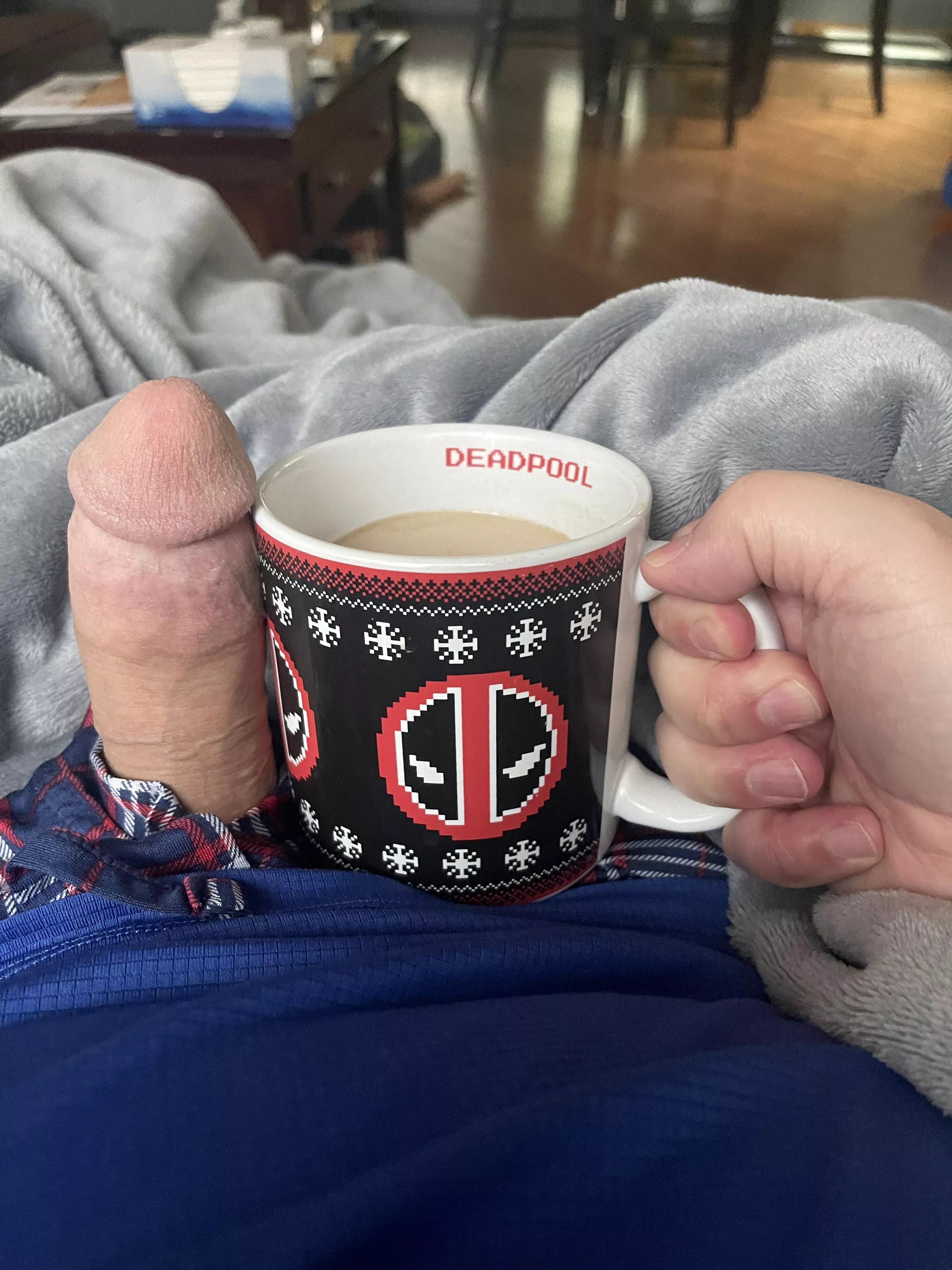 [36] Dad having his morning coffee