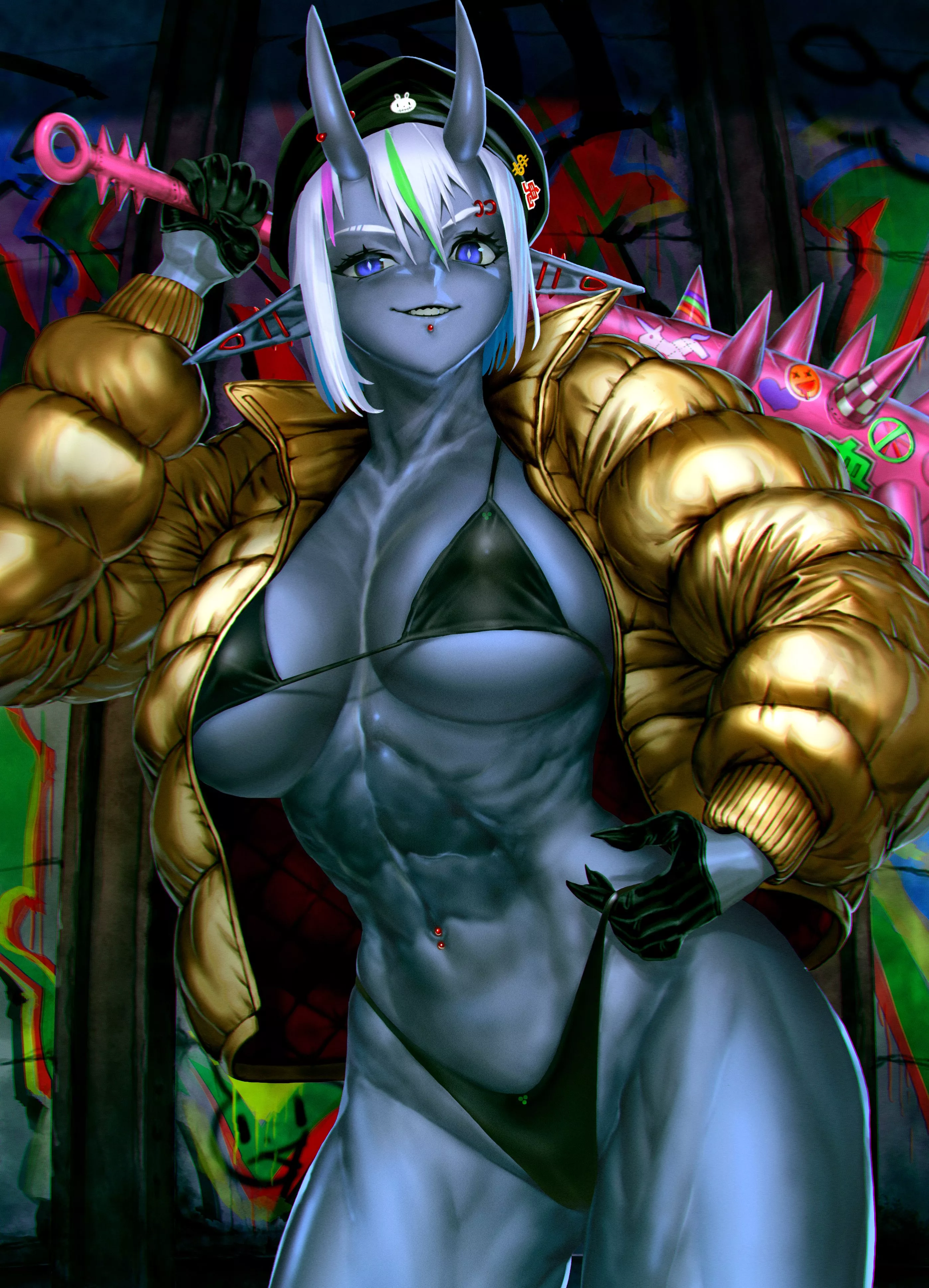 Blue demon girl (mochisuna)