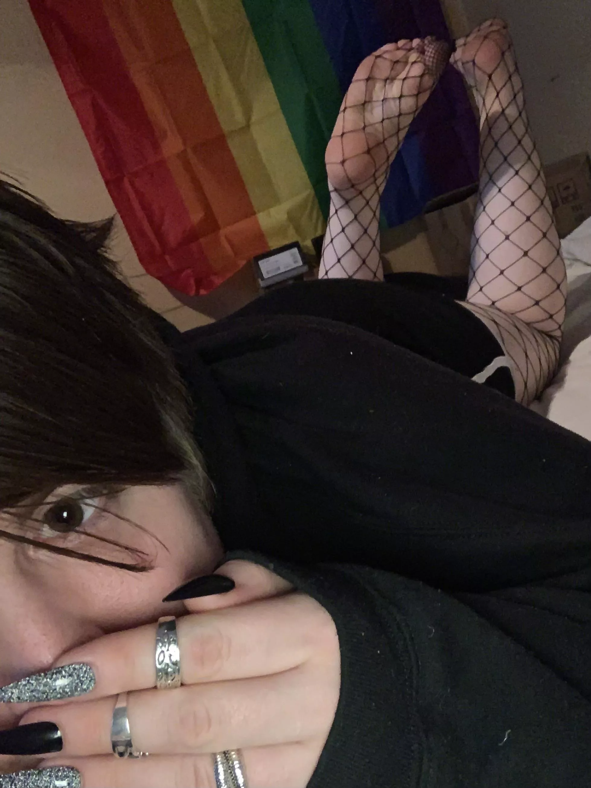 Bought myself a pride flag! Rate my setup on a scale of 1-10😎😎