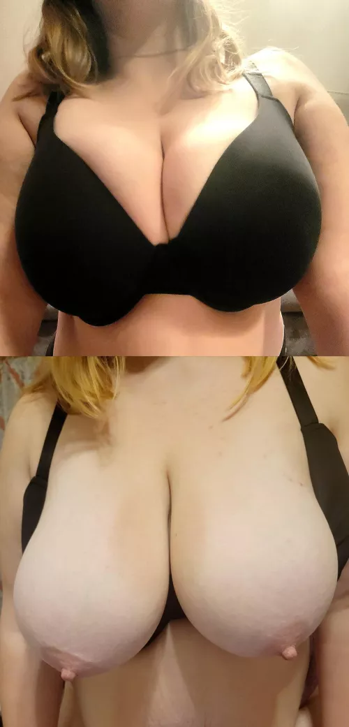 Bra on bra off hope you like my big tits 😋 33f