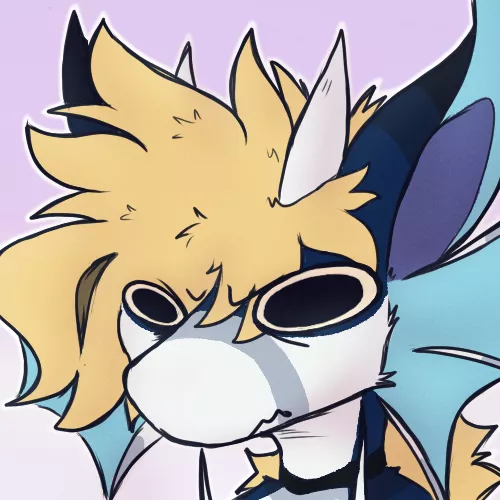 He’s a grumpy skrunkly (art by me)