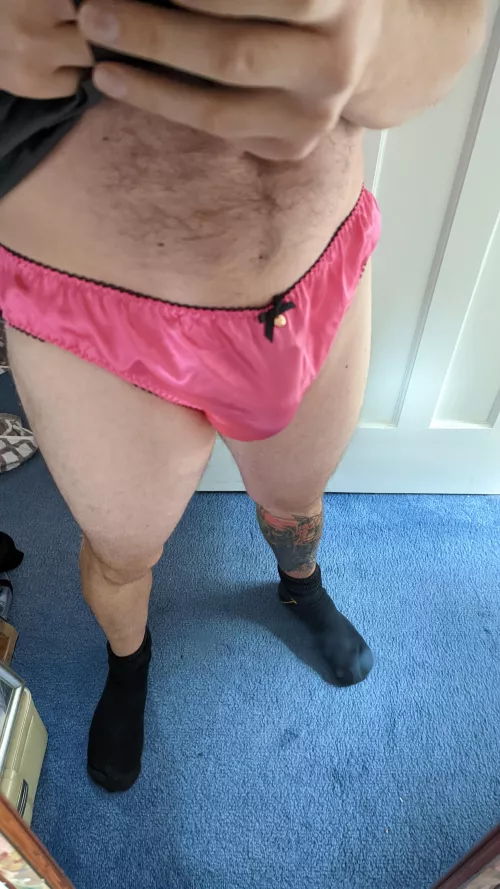 Hot pink panties on a sunday
