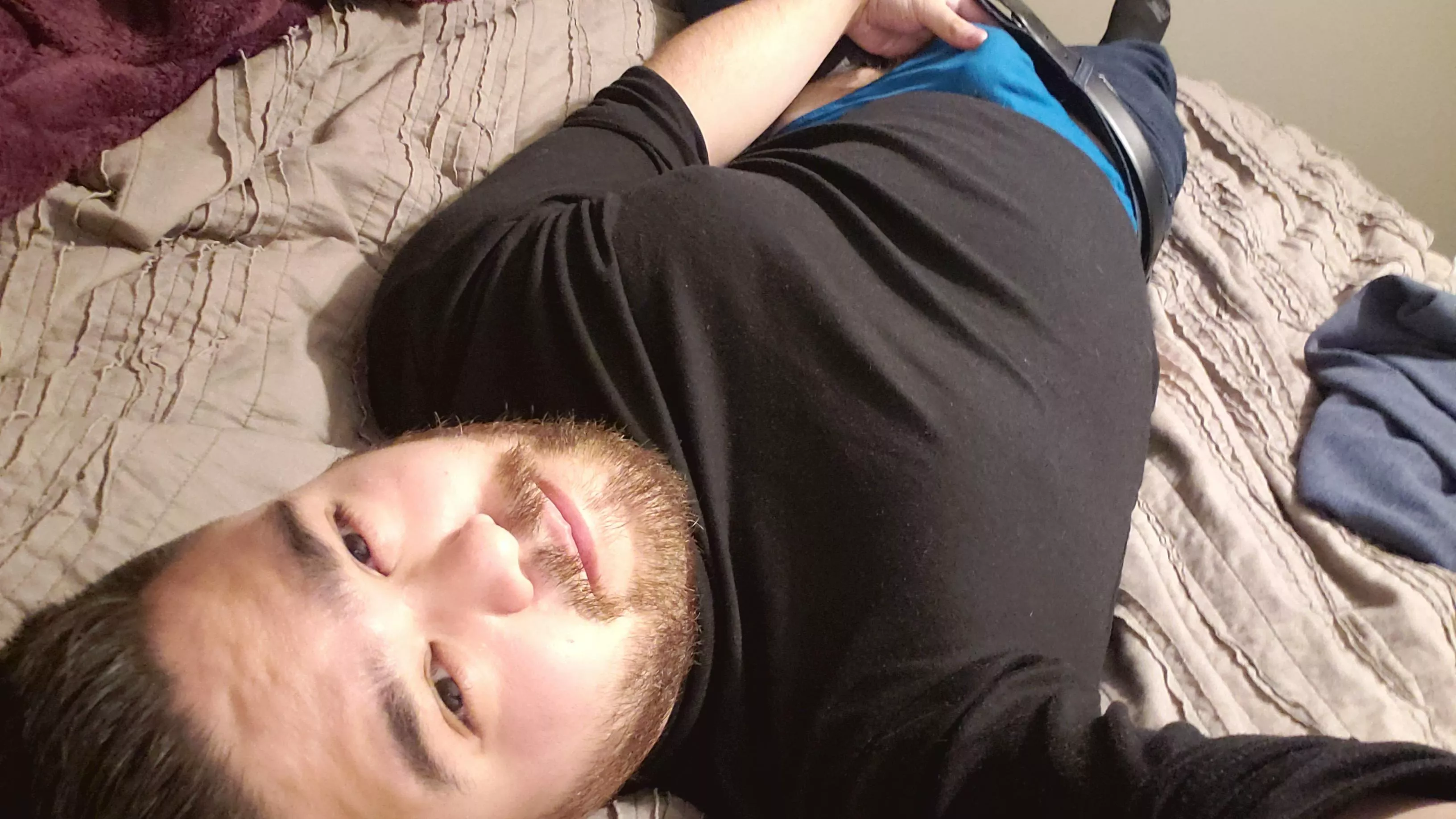 Husband left but not before I gave him a bj! Stupid turned on now!