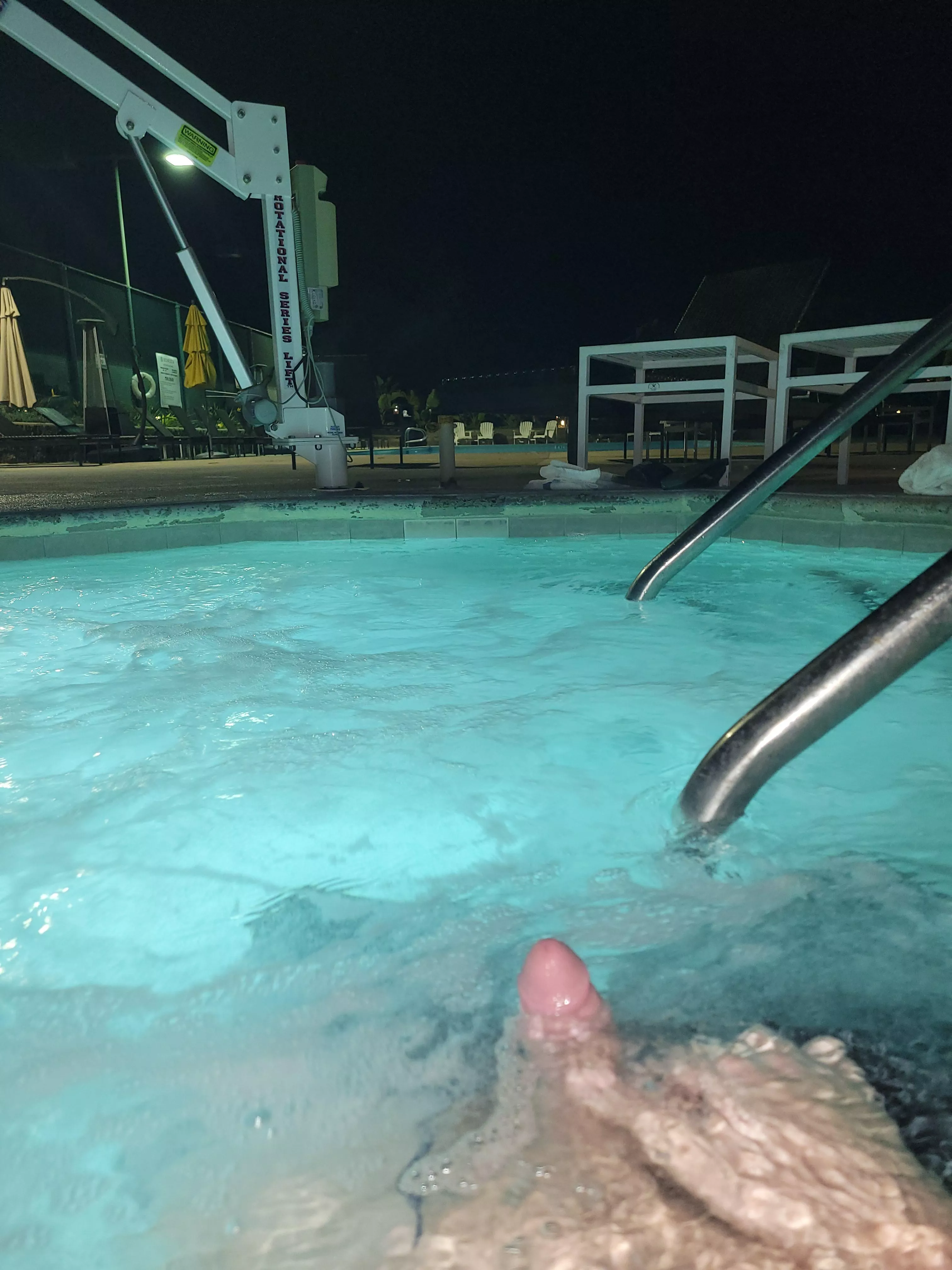 I live the risk at a hotel hot tube