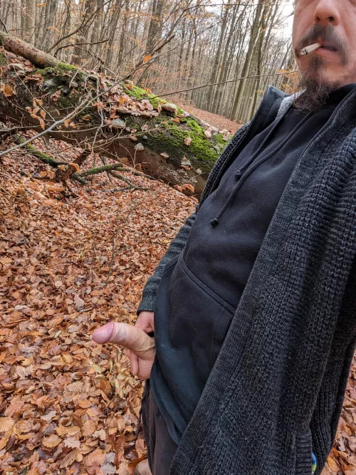 It's cold but I'm still hot. what would you do if you caught me on the way like that? [M]