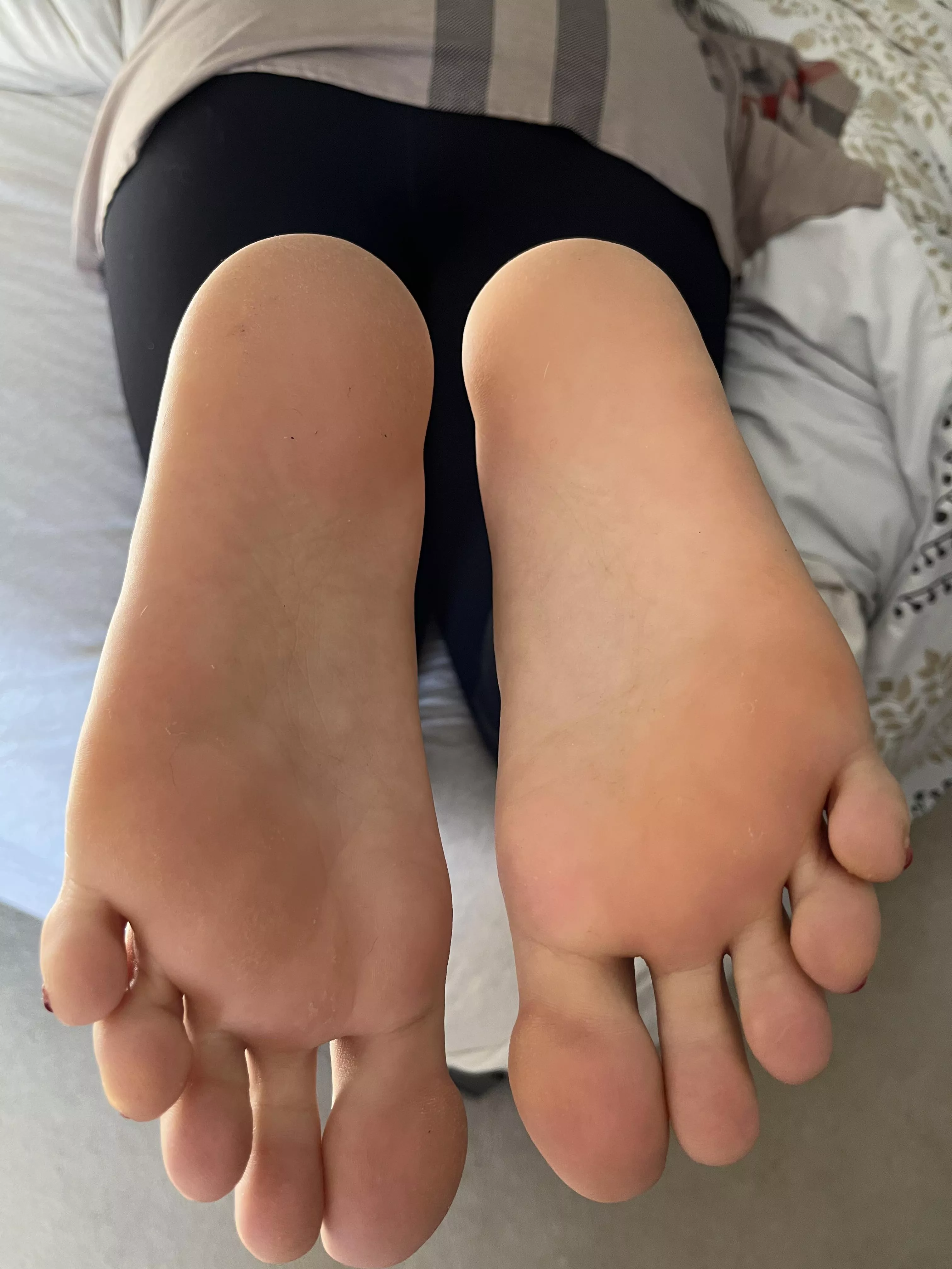 My feet or ass first?