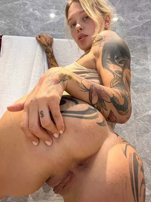 My legs begin to shake with excitement as I imagine you entering my tight anus