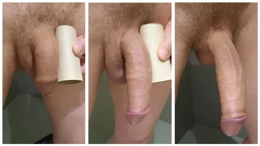 My softie, semi and hard cock compared