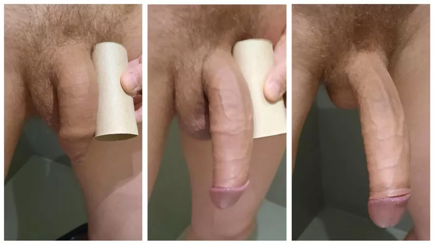 My softie, semi and hard cock compared