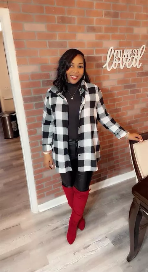 My wife today dressed supporting Alabama in todays iron bowl