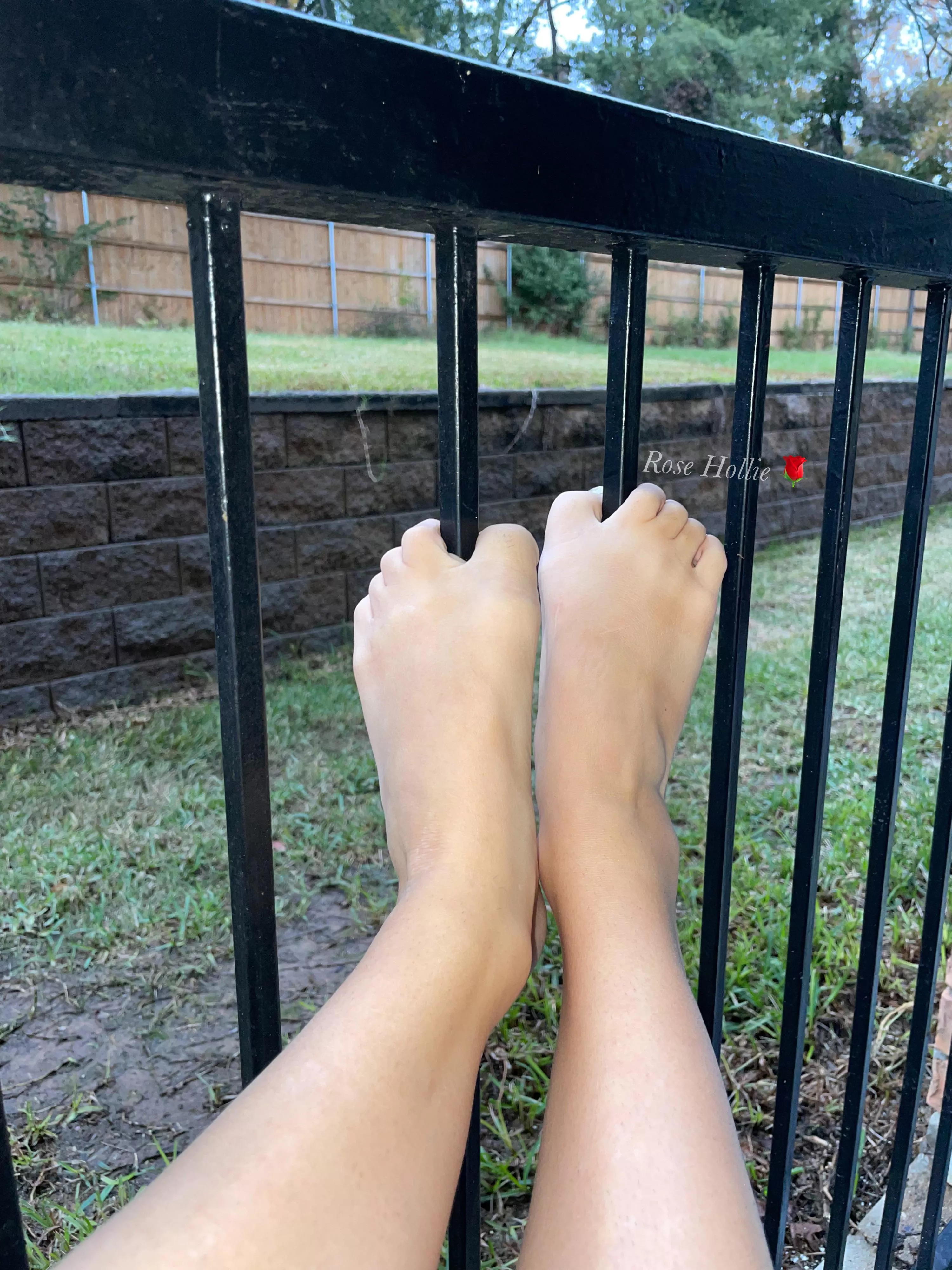 Practicing a firm grip..