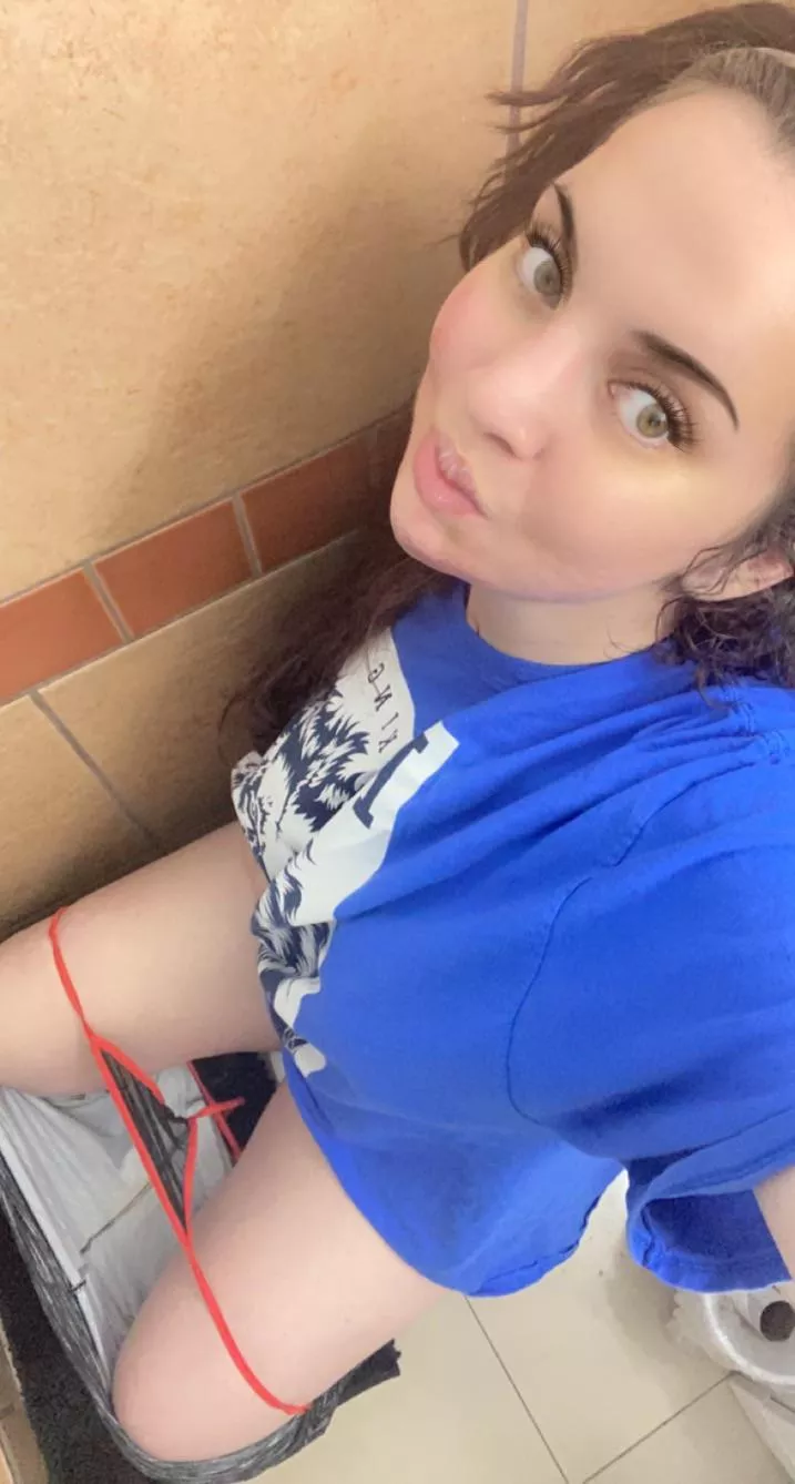 Saturday fun after holding it in allll day at work 🥵 wanna sniff my undies?