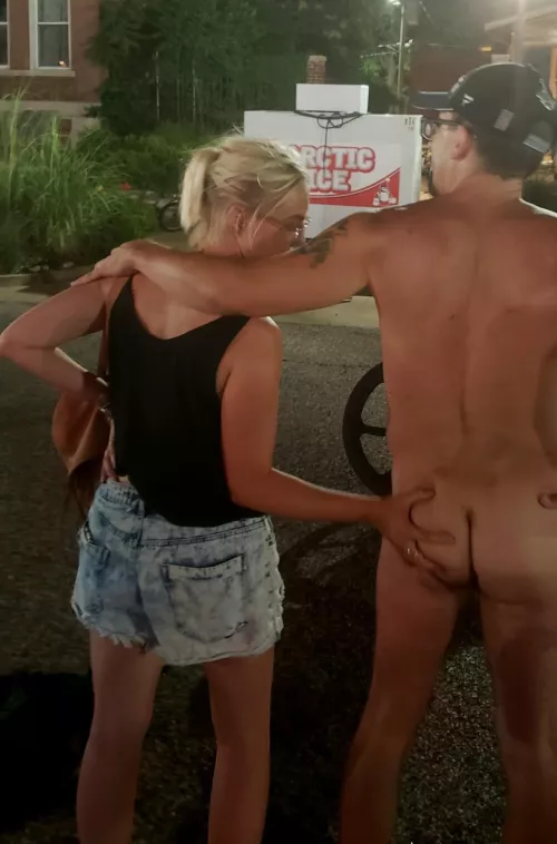 She said she just wanted to feel my ass and a get a photo.