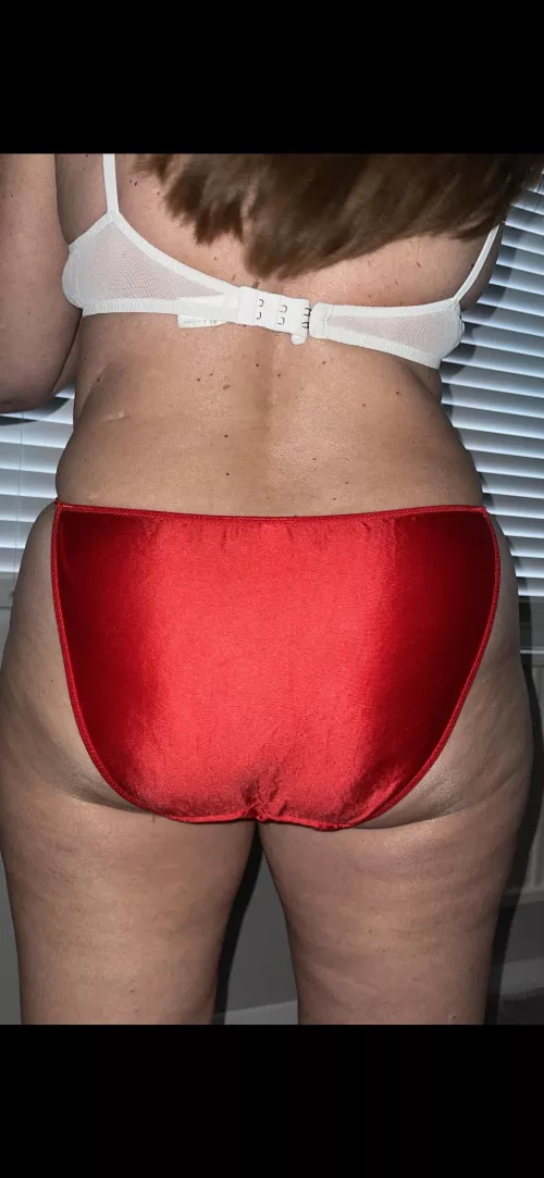 She’s in another pair of satin panties