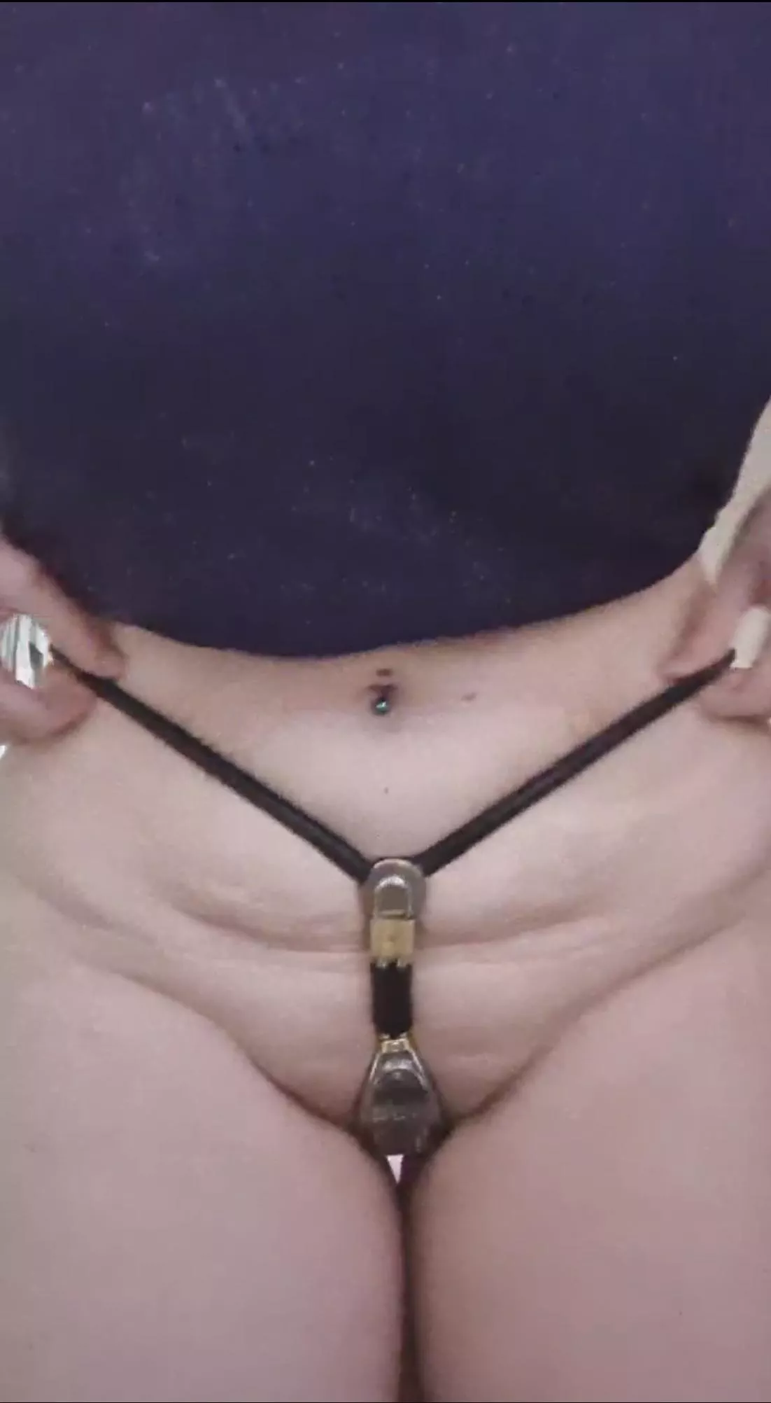 Slave wearing her belt…… which needs to happen a lot more than it does presently
