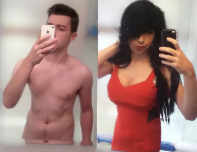 Squeezed into my sister’s dress 🥰