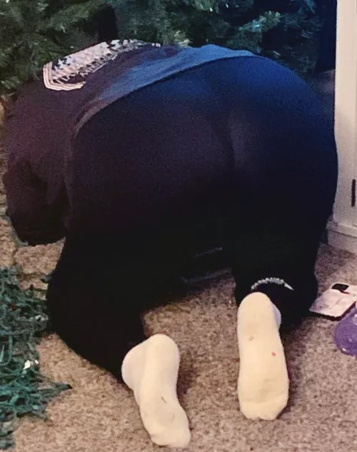 Stuck under the Christmas tree 🤪