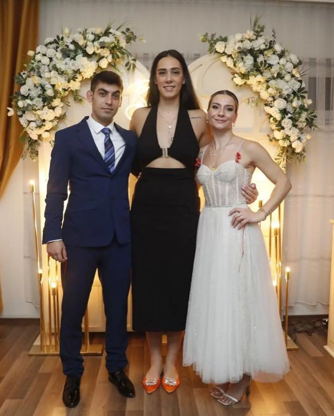 taller than bride and groom