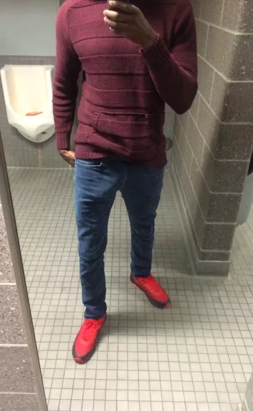 When you gotta step into the bathroom to hide the print