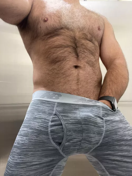 [40] Warming up in the locker room.