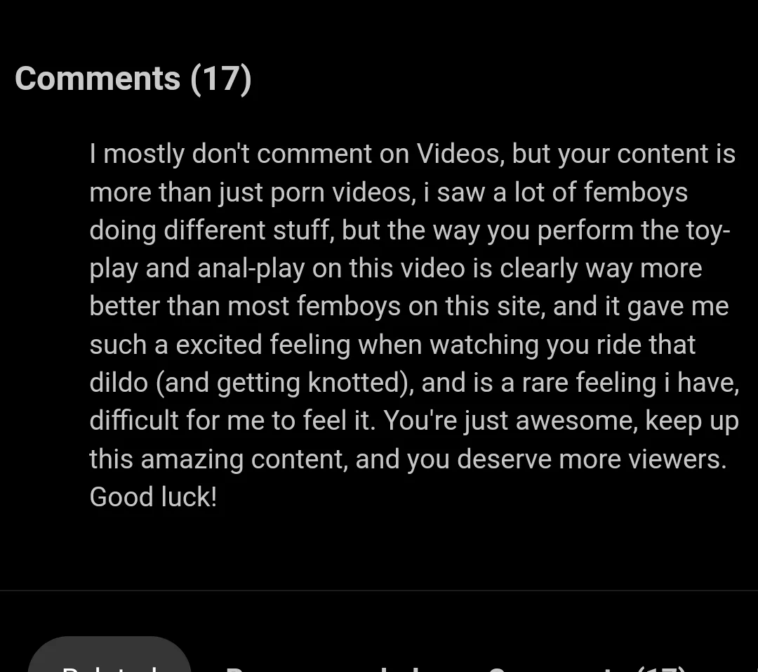 A commenter has feelings after seeing someone get knotted.