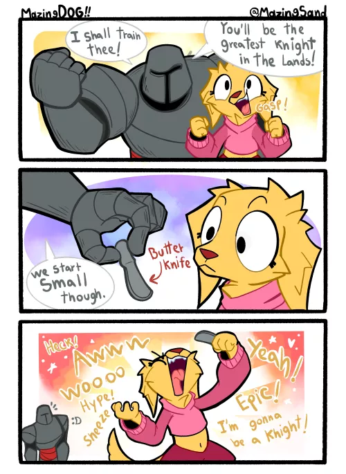 A MazingDOG COMIC!!!!!! “Starting Small!” (Art by ME)