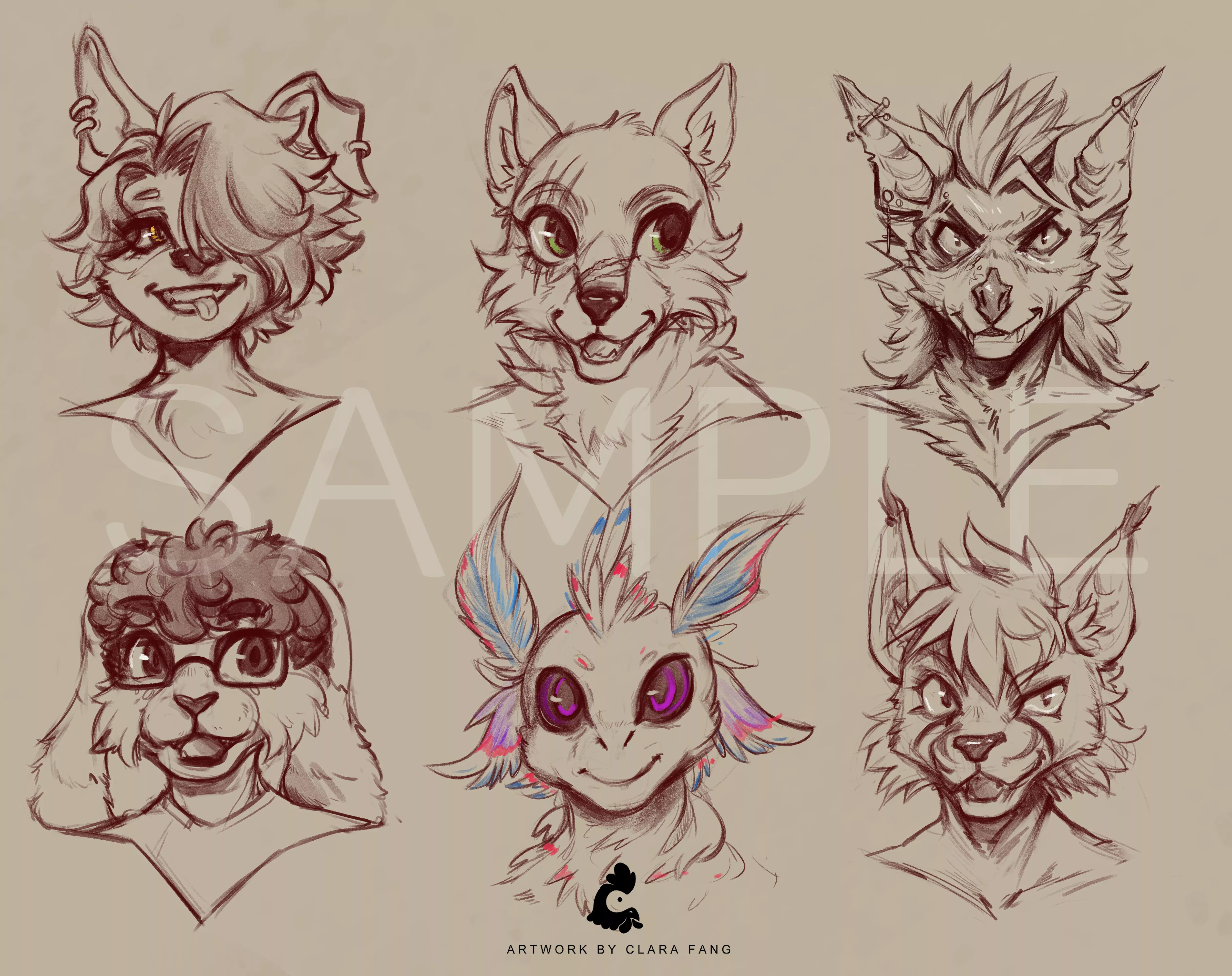 [ART] Some practice sketches from yesterday art request!