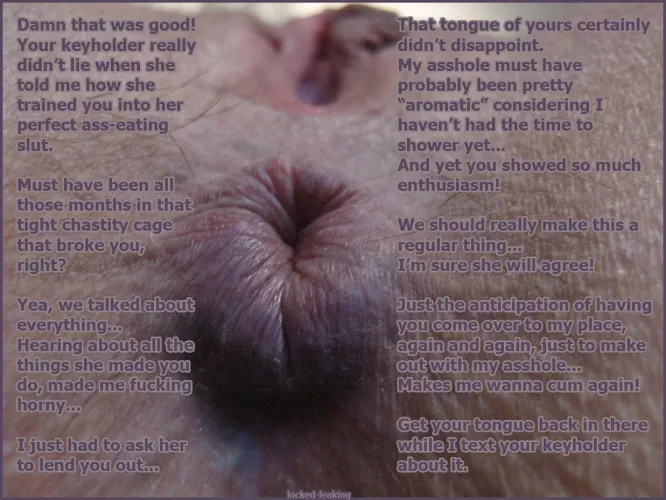 Ass-eating chastity slut