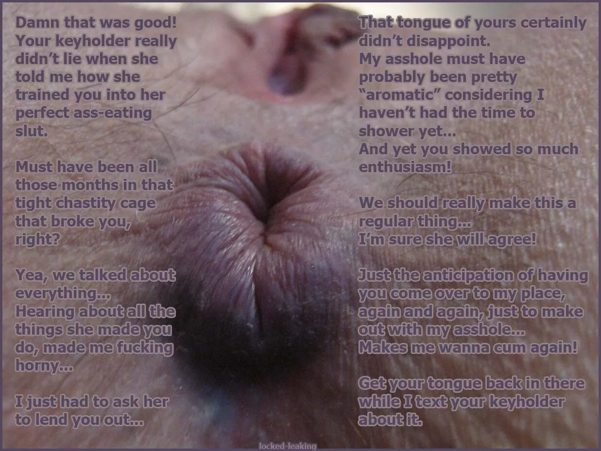 Ass-eating chastity slut