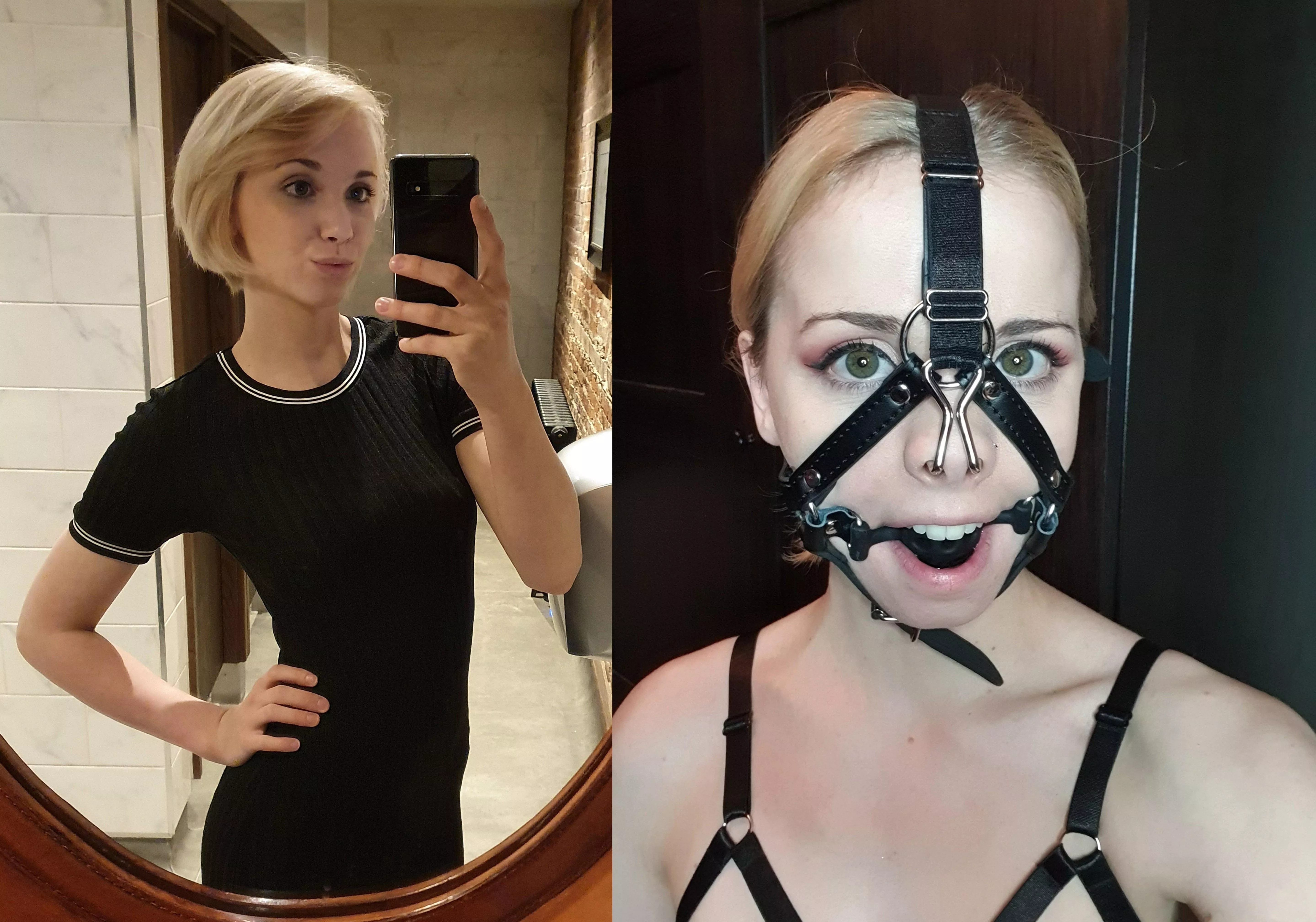 Before and after 30s that i knew i was into being a bondage slut 🤭❤️
