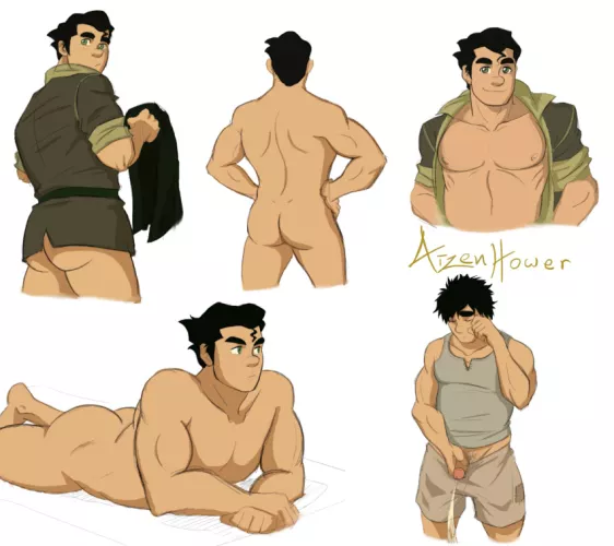 Bolin showing off his exposed physique