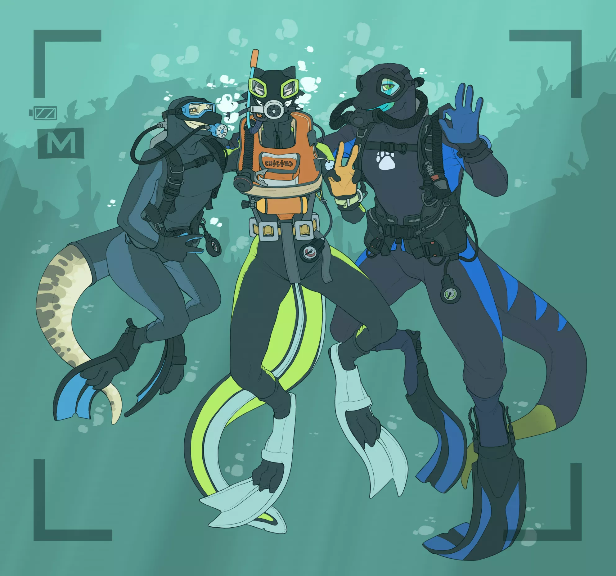 BorisDraws presents a unique kind of image. What are these Lizards up to?