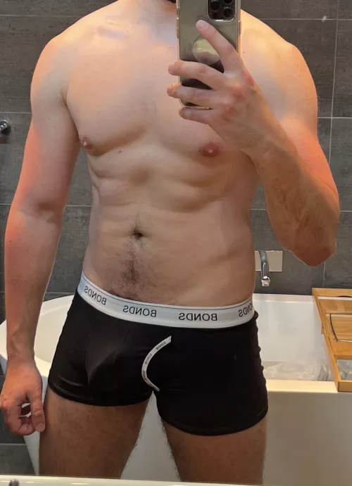Bulging in my bonds jocks