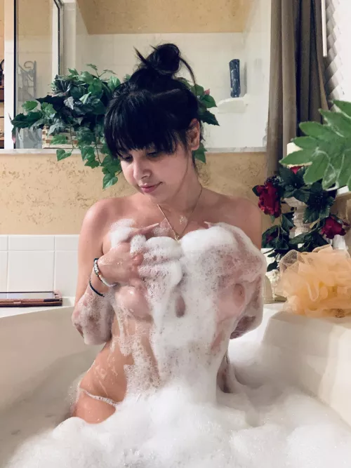 Dirty girl loves bubbles