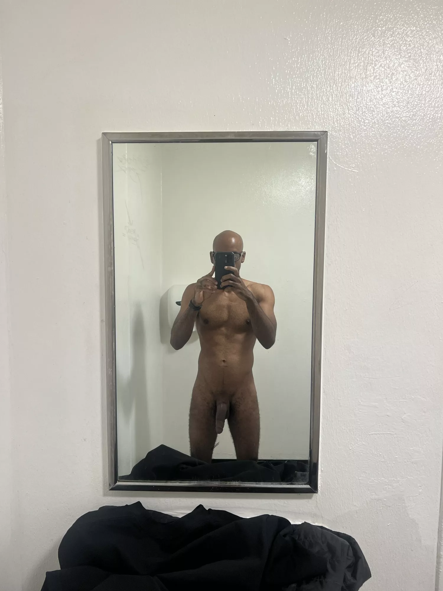 DM so we can do challenges together. ~ public restroom in this photo