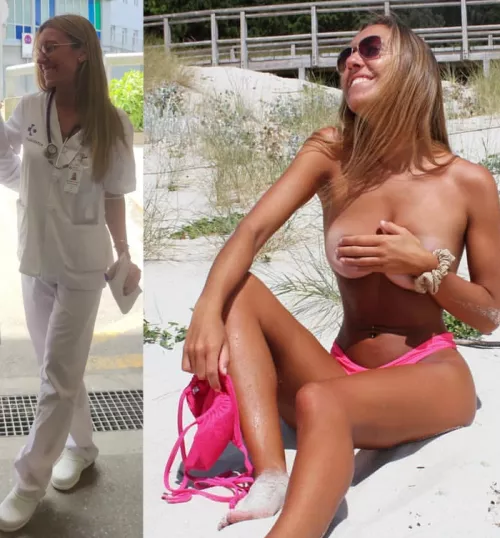 Do you prefer me at the hospital or at the beach? 😜