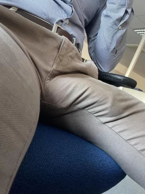 Freeballing in the office made me hard.