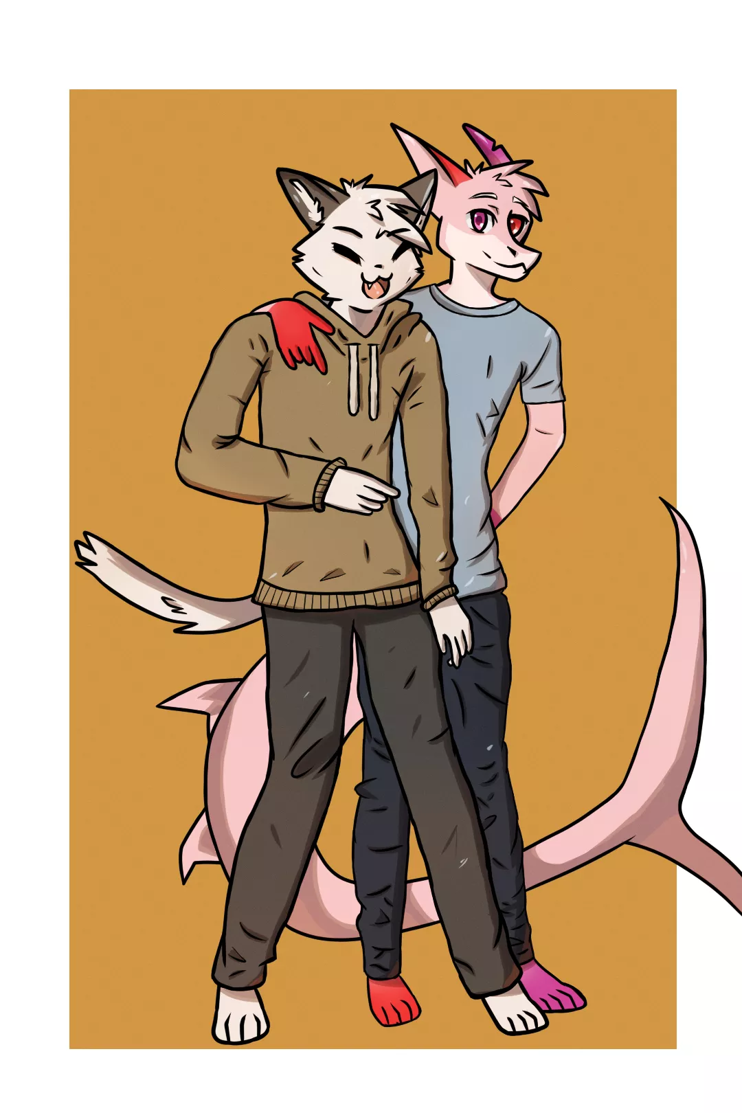 Friends hanging out - Commission (art by me)
