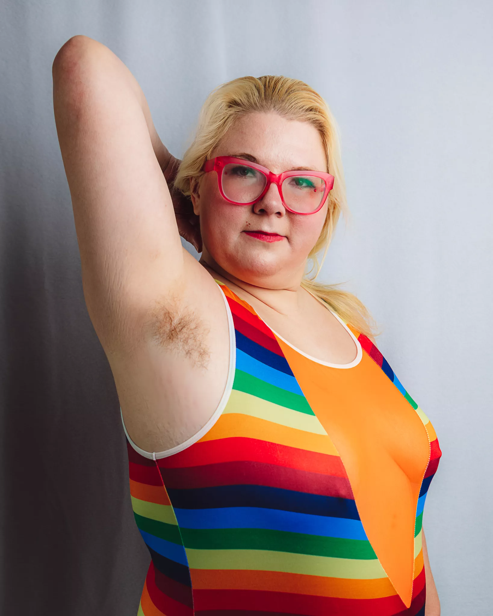 Hairy Pits And Rainbow Outfit