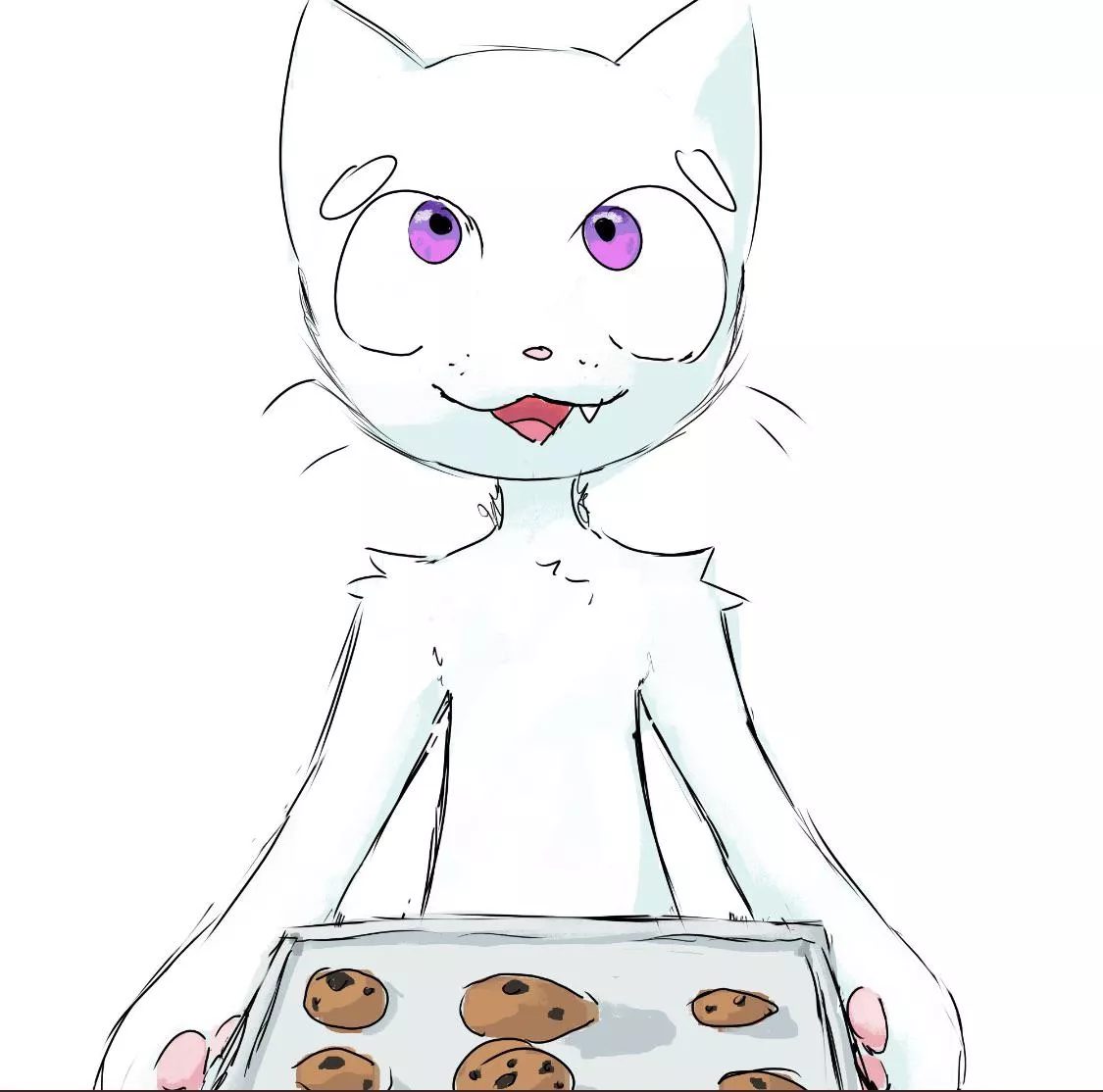 He is offering you a cookie! (My art)