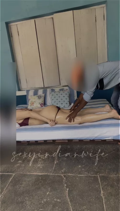 I love the feel of a stranger on my body . Him feeling every part with oil , slow but surly . Giving me waves of pleasure each time he touches me more